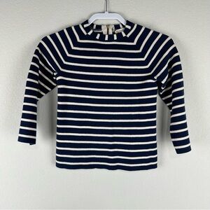 Crewcuts Blue White Striped Long Sleeve Sweater Size 8